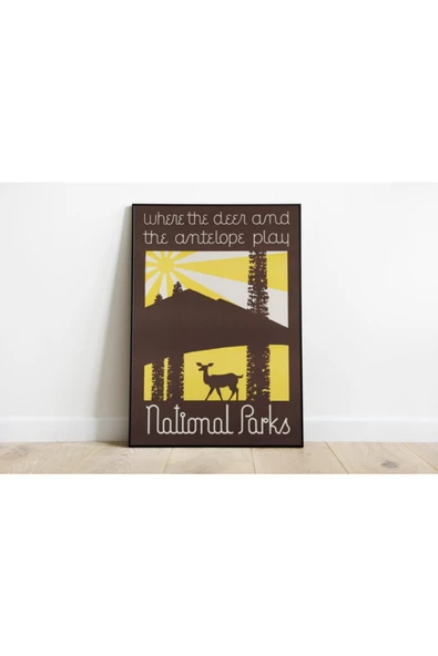 Pegziz Amerika Vintage Sanatsal Poster 60x90cm. ürün görseli 1