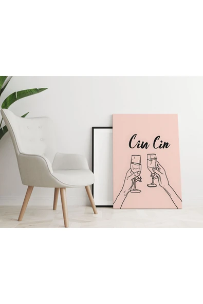 Pegziz Şerefe Çin Çin Minimalist Dekoratif Kanvas Tablo - Cafe Dekor - Salon ve Mutfak için Duvar Dekoru ürün görseli 1
