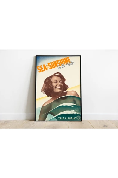 Pegziz Avustralya Vintage Sanatsal Poster 60x90cm. ürün görseli 1