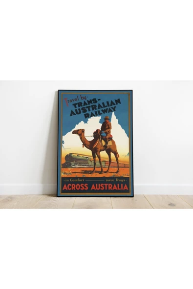 Pegziz Avustralya Vintage Sanatsal Poster 60x90cm. ürün görseli 1