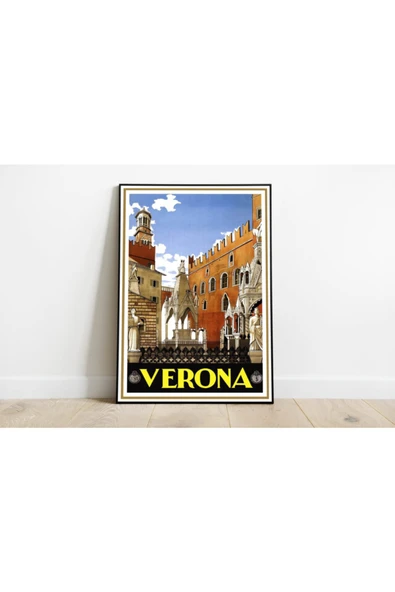 Pegziz Italya Vintage Sanatsal Poster 60x90cm. ürün görseli 1