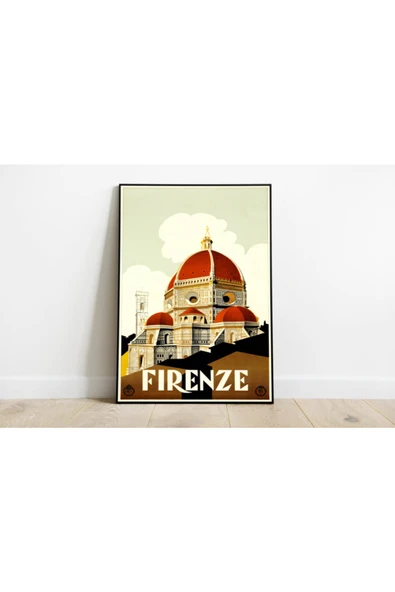 Pegziz Italya Floransa Vintage Sanatsal Poster 60x90cm. ürün görseli 1