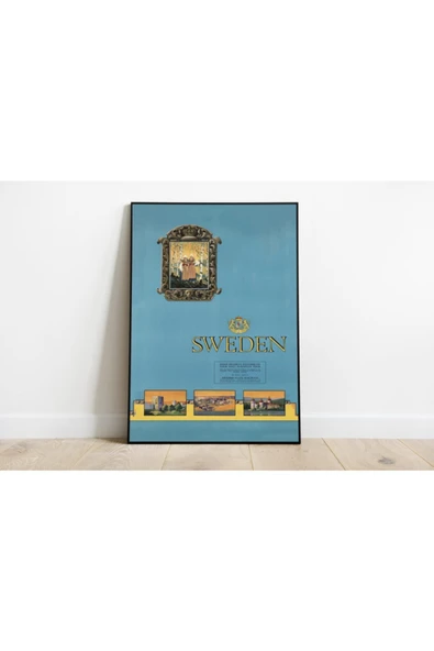 Pegziz Isveç Vintage Sanatsal Poster 60x90cm. ürün görseli 1
