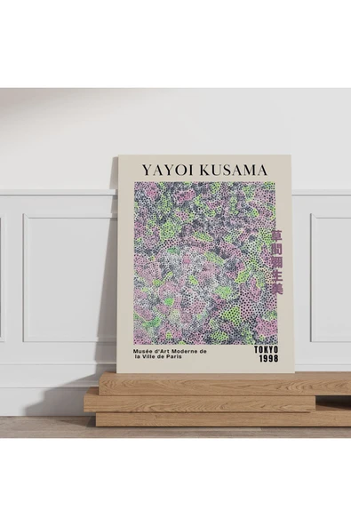 Pegziz Salon Duvar Dekorasyonu Sanatsal Tablo Yayoi Kusama Kanvas Tablo Oda Duvar Dekor ürün görseli 1