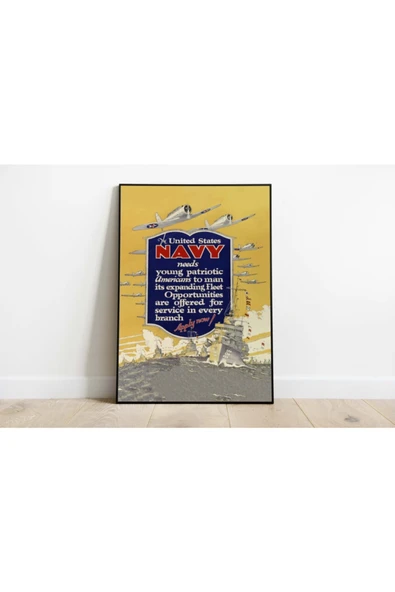 Pegziz 2. Dünya Savaşı Propaganda Vintage Sanatsal Poster 60x90cm. ürün görseli 1