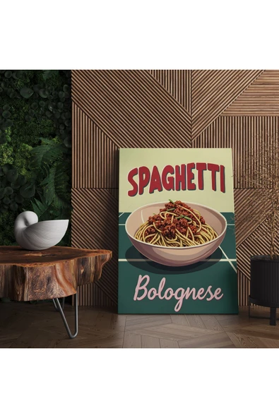 Pegziz Spagetti Pop Art Kanvas Tablo - Cafe Dekor - Salon ve Mutfak için Duvar Dekoru ürün görseli 1