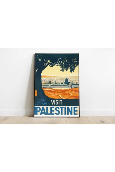 Pegziz Filistin Vintage Sanatsal Poster 60x90cm. ürün görseli 1