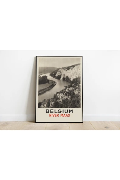 Pegziz Belçika Vintage Sanatsal Poster 60x90cm. ürün görseli 1