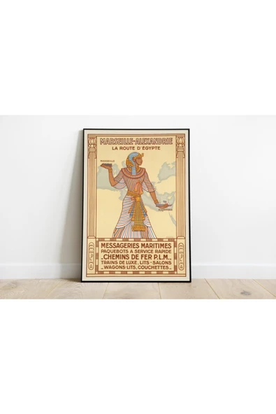Pegziz Mısır Vintage Sanatsal Poster 60x90cm. ürün görseli 1