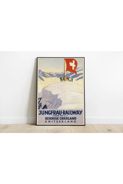 Pegziz Isviçre Vintage Sanatsal Poster 60x90cm. ürün görseli 1