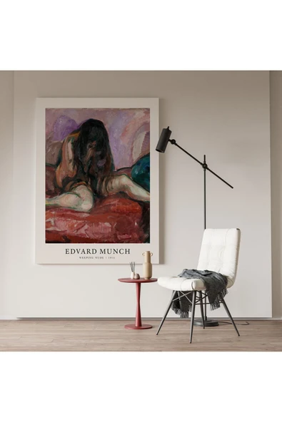 Pegziz Edvard Munch Sanatsal Tablo Salon Duvar Dekroasyonu Kanvas Tablo ürün görseli 1