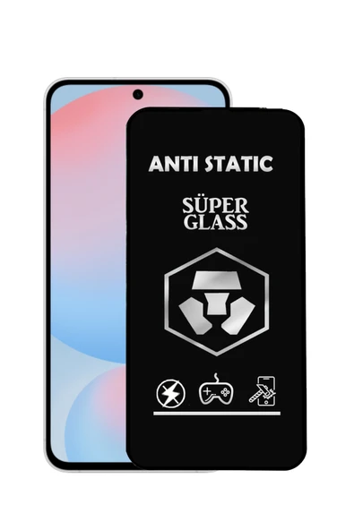 corcishop Samsung Galaxy S24 FE Tam Kaplayan Anti Statik Dayanıklı Süper Cam Ekran Koruyucu ürün görseli 1