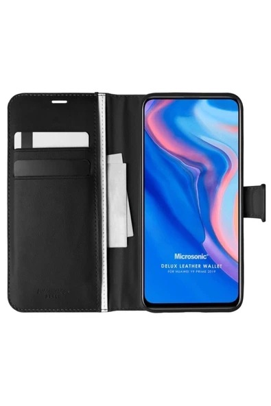 corcishop Huawei Y9 Prime 2019 Kılıf Standlı Kapaklı Korumalı Siyah ürün görseli 1