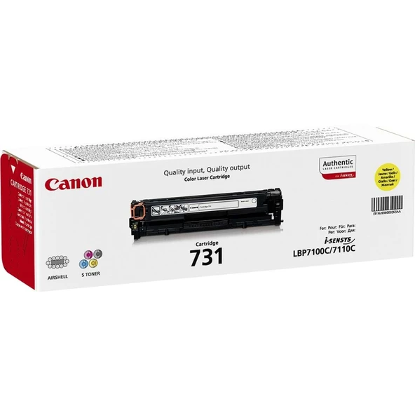 Crg-731Y Yellow Sarı 1.500 Sayfa Kapasiteli Toner Lbp7110 Mf628-8230-8280 ürün görseli 1
