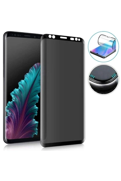 corcishop Samsung Galaxy S8 Plus Gizlilik Filitreli Tam Kaplayan Kavisli Polymer Nano Ekran Koruyucu ürün görseli 1