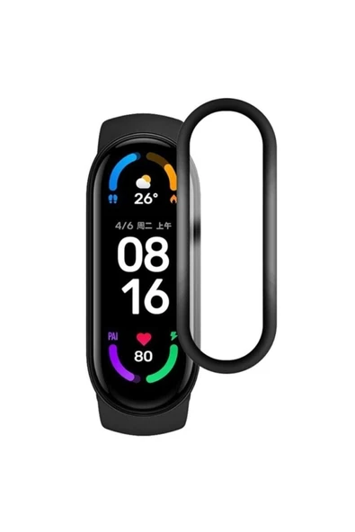 corcishop Xiaomi Mi Band 6 Ekran Koruyucu Nano Esnek Cam Ppm Tam Kaplayan ürün görseli 1