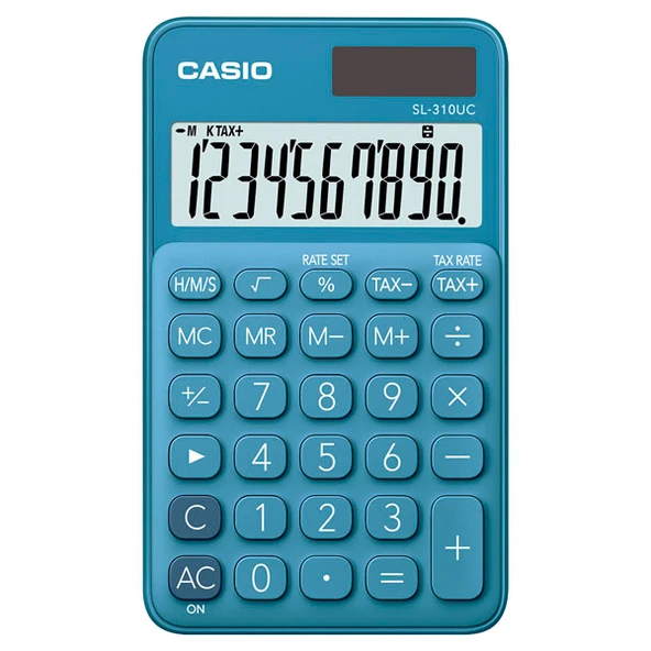 Sl-310Uc-Bu Cep Tipi 10 Hane Mavi Hesap Makinesi ürün görseli 1