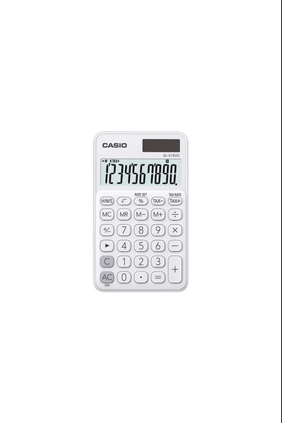 Sl-310Uc-We Cep Tipi 10 Hane Beyaz Hesap Makinesi ürün görseli 1