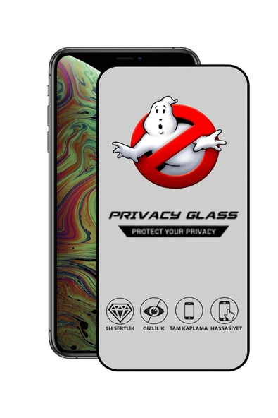 corcishop Apple Iphone Xs Max Tam Kaplayan Gizli Hayalet Temperli Ekran Koruyucu Cam ürün görseli 1