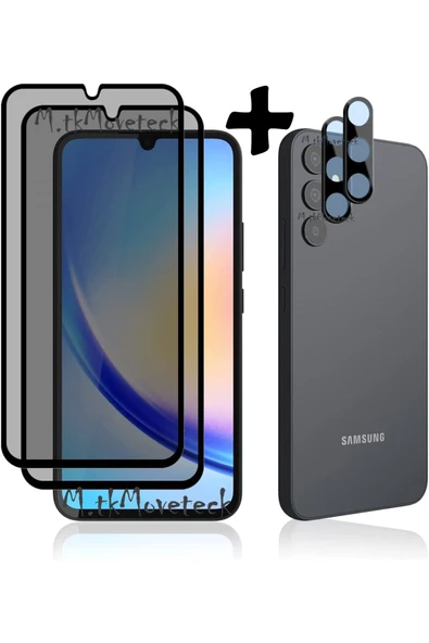 corcishop Samsung Galaxy A54 Uyumlu Hayalet Ekran Koruyucu Cam Ve Kamera Lens Koruyucu Cam 2in1 Set Camı Gizli ürün görseli 1