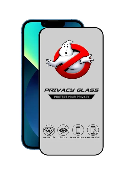 corcishop Apple Iphone 13 Tam Kaplayan Gizli Hayalet Temperli Ekran Koruyucu Cam ürün görseli 1