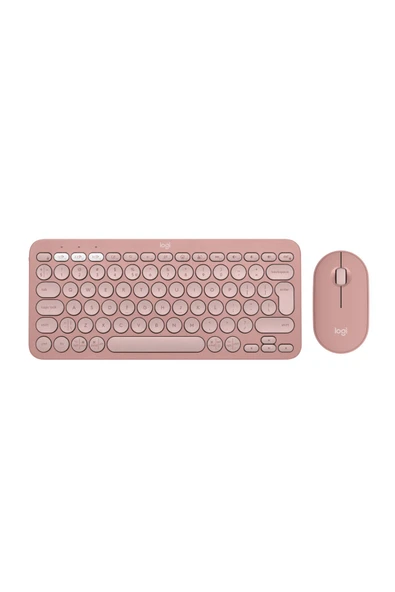 920-012247 Pebble 2 Combo Pembe Kablosuz Klavye Mouse Seti ürün görseli 1