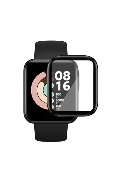 corcishop Xiaomi Redmi Watch Tam Kaplayan Temperli Cam Full Ekran Koruyucu Siyah ürün görseli 1