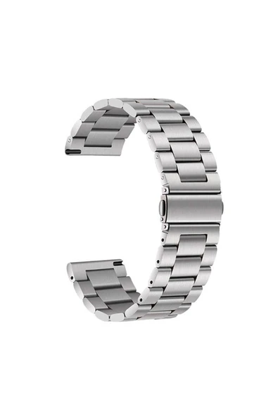 corcishop Samsung Galaxy Watch Active 2 40mm ile Uyumlu Kordon Ayarlanabilir Baklalı Metal Kordon ürün görseli 1