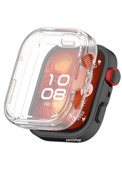 corcishop Huawei Watch Fit 4 Pro Uyumlu Silikon Kasa Ve Ekran Koruyucu 360 Tam Koruma ürün görseli 1