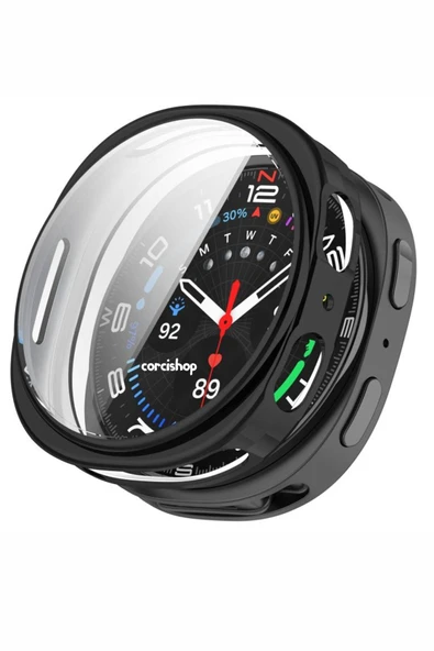 corcishop Samsung Galaxy Watch 8 40mm İle Uyumlu Tam Koruma Silikon Kasa Ekran Koruyucu Kılıf ürün görseli 1