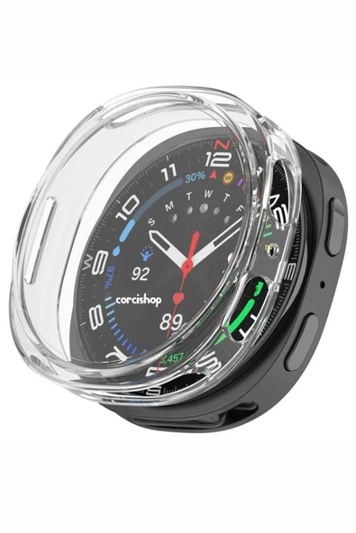 corcishop Samsung Galaxy Watch 8 44mm İle Uyumlu Tam Koruma Silikon Kasa Ekran Koruyucu Kılıf ürün görseli 1