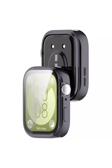 corcishop Huawei Watch Fit 3 Uyumlu Silikon 360 Tam Koruma Kasa ve Ekran Koruyucu ürün görseli 1