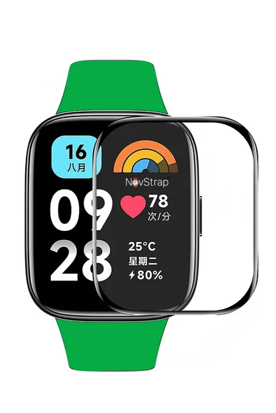 corcishop Xiaomi Redmi Watch 3 Active ile Uyumlu Ekran Koruyucu Nano Esnek Cam Tam Kaplayan PPM ürün görseli 1