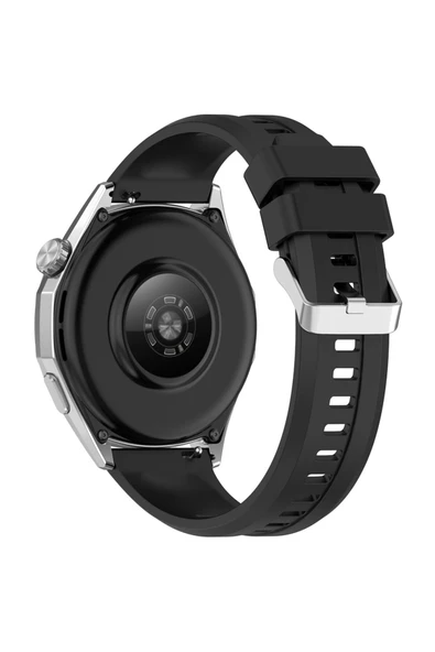 corcishop Huawei Watch Gt6 Pro 46MM Ile Tam Uyumlu Kordon Metal Tokalı Yumuşak Silikon Kordon Kayış ürün görseli 1