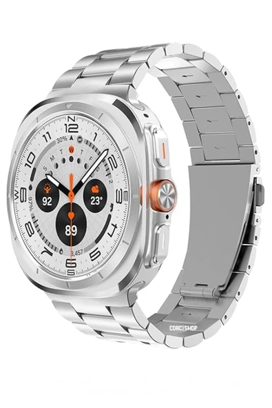 corcishop Samsung Galaxy Watch 8 Ultra Uyumlu Paslanmaz Çelik Metal Kayış ürün görseli 1