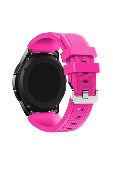 corcishop Samsung Galaxy Watch 46mm Uyumlu Klasik Çizgi Desenli 22mm Silikon Kordon ürün görseli 1