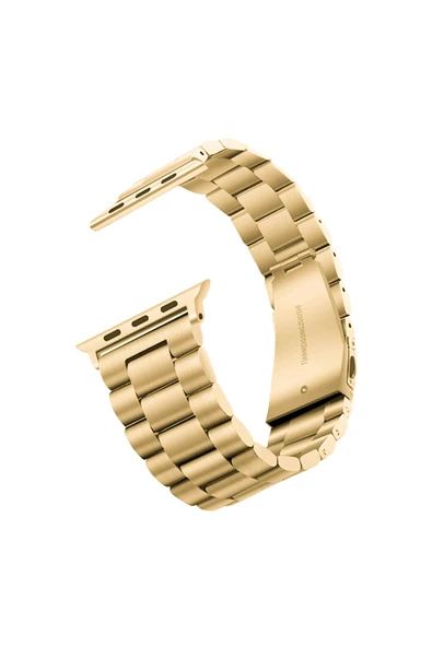 corcishop Apple Watch 7/8/9 41mm ile Uyumlu Kordon Ayarlanabilir Baklalı Metal Kordon ürün görseli 1