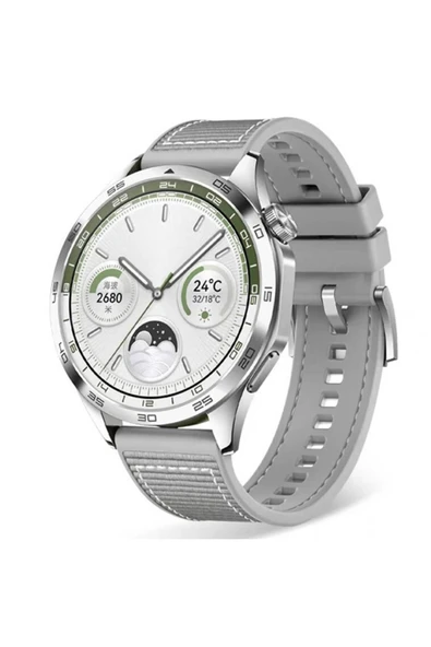 corcishop Huawei GT2 46mm ile Uyumlu Spor Örgü Desenli Dikişli 22mm Silikon Kordon ürün görseli 1