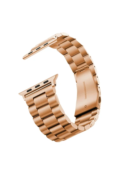corcishop Apple Watch 1/2/3 38mm ile Uyumlu Kordon Ayarlanabilir Baklalı Metal Kordon ürün görseli 1
