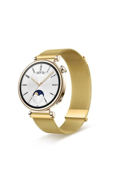 corcishop Huawei Watch Gt6 41mm Gt4 41mm Gt5 41mm (18MM PİMLİ) Mıknatıslı Metal Hasır Kordon Kayış ürün görseli 1