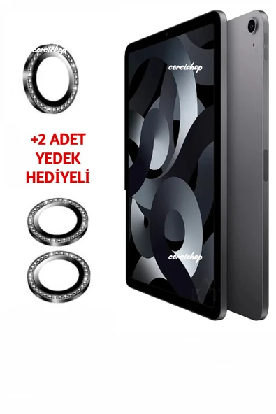 corcishop iPad Air 6. Nesil 11 inç M2 2024 Uyumlu Taşlı Kamera Lens Koruyucu Kırılmaz Temperli Cam Lens ürün görseli 1