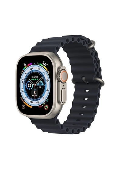 corcishop Apple Watch Uyumlu 42mm 44mm 45mm 49mm 1/2/3/4/5/6/se/7/8/ultra Silikon Kordon Ayarlı ürün görseli 1