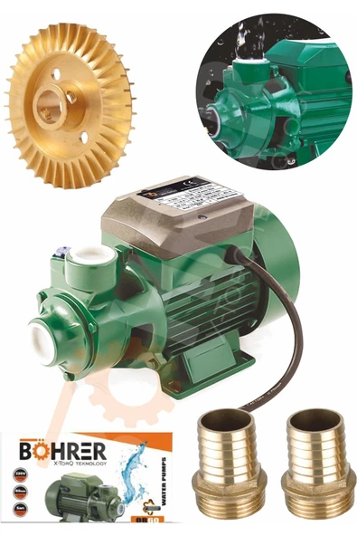 BÖHRER Böhr Qb60b 370 Watt 0.55 Hp 220v Santrifüj Su Motoru Pompa - 2 Adet Rekor Takımı ürün görseli 1