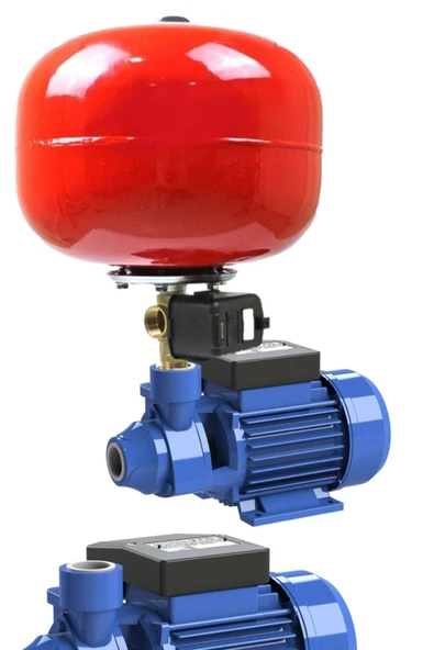 BÖHRER Bakır Sargılı Qb60 Preferikal Pirinç Fan 0.55 Hp 24 Lt Tanklı Otomatik Hidrofor Pompa Paket Hidrofor ürün görseli 1