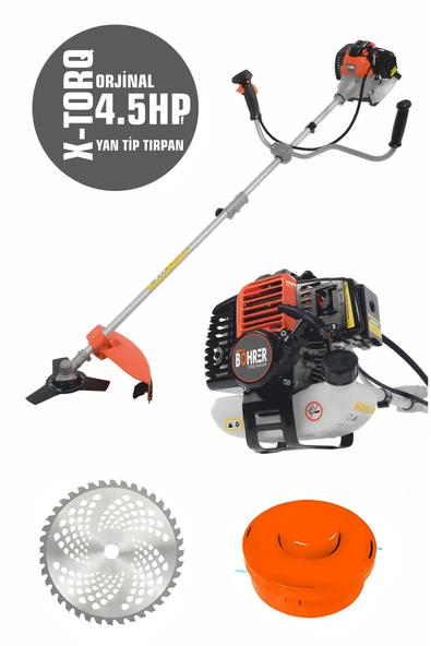 BÖHRER 12 Hp /h 2 Zamanlı Dark Orange Yan Tipi Benzin Motorlu Istikrarlı Ot Çalı Çim Biçme Makinesi ürün görseli 1