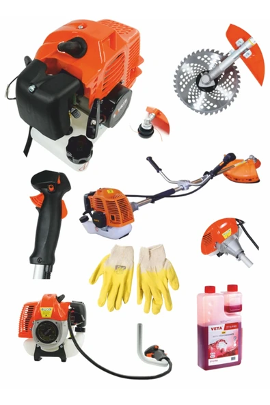 BÖHRER Alman Yan Tipi Benzinli Lxt 2.4 Kw 3 Hp Ot Çalı Çim Biçme Makinesi Yan Tırpan Eldiven 2tyağ ürün görseli 1