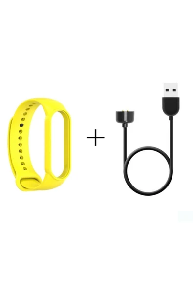 corcishop Xiaomi Mi Band 6 Şarj Aleti + Mi Band 6 Kordon Yüksek Kalite 2'li Set ürün görseli 1