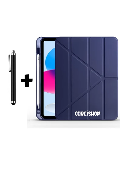 corcishop Samsung Galaxy Tab A11+ Plus SM-X310 11 İnç Kılıf Kalem Bölmeli Standlı Arkası Silikon + Kalem ürün görseli 1