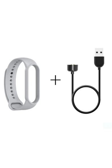 corcishop Xiaomi Mi Band 6 Şarj Aleti + Mi Band 6 Kordon Yüksek Kalite 2'li Set ürün görseli 1
