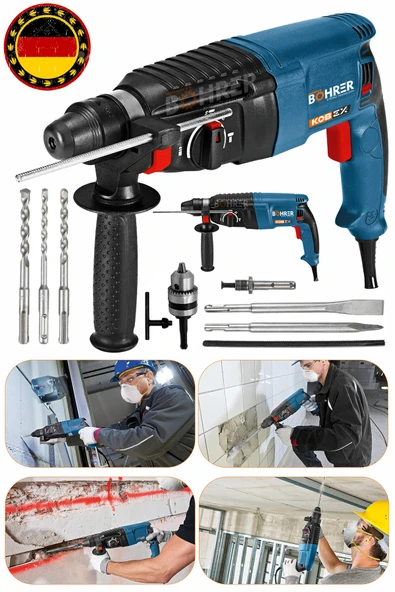 BÖHRER GBH2 3 BLUE FONKSİYONLU KIRICI DELİCİ X-TREME BULLDOG ELEKTRİKLİ HİLTİ MATKAP ürün görseli 1